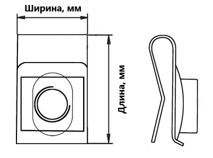 Гайка клетьевая U образная (серия 10100) M8, 1.5-2.5, A2 Stainless Steel